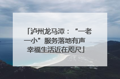 泸州龙马潭：“一老一小”服务落地有声 幸福生活近在咫尺