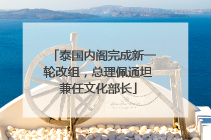 泰国内阁完成新一轮改组，总理佩通坦兼任文化部长