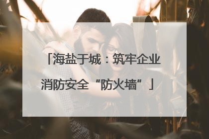 海盐于城：筑牢企业消防安全“防火墙”