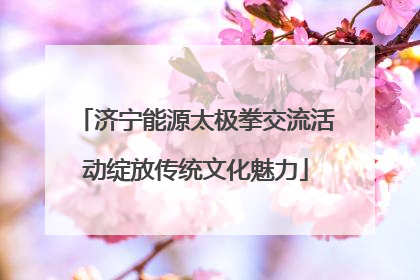 济宁能源太极拳交流活动绽放传统文化魅力