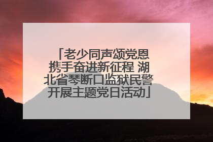 老少同声颂党恩 携手奋进新征程 湖北省琴断口监狱民警开展主题党日活动