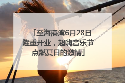 至海港湾6月28日隆重开业，超嗨音乐节点燃夏日的激情