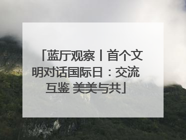 蓝厅观察丨首个文明对话国际日：交流互鉴 美美与共