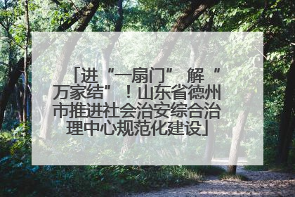 进“一扇门” 解“万家结”！山东省德州市推进社会治安综合治理中心规范化建设