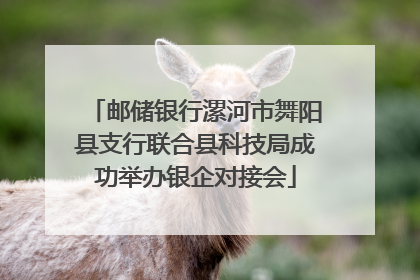 邮储银行漯河市舞阳县支行联合县科技局成功举办银企对接会