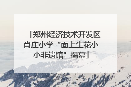 郑州经济技术开发区肖庄小学“面上生花小小非遗馆”揭幕