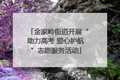 金家岭街道开展“助力高考 爱心护航”志愿服务活动