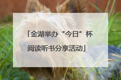 金湖举办“今日”杯阅读听书分享活动