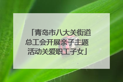 青岛市八大关街道总工会开展亲子主题活动关爱职工子女