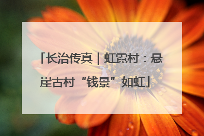 长治传真｜虹霓村：悬崖古村“钱景”如虹