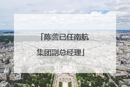 陈詟已任南航集团副总经理
