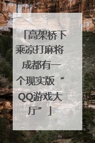 高架桥下乘凉打麻将 成都有一个现实版“QQ游戏大厅”
