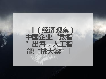 （经济观察）中国企业“数智”出海，人工智能“挑大梁”