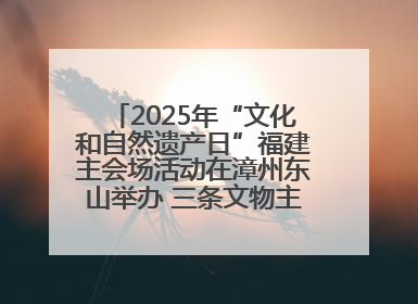 2025年“文化和自然遗产日”福建主会场活动在漳州东山举办 三条文物主题游径发布