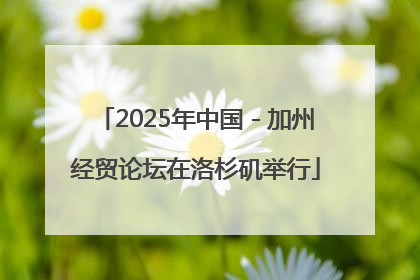 2025年中国－加州经贸论坛在洛杉矶举行