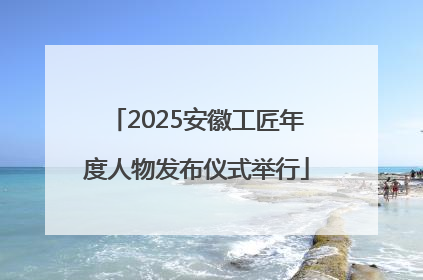 2025安徽工匠年度人物发布仪式举行
